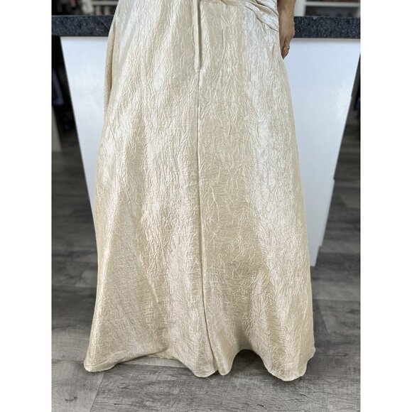 Rina di Montella Champagne Taffeta with Crop Jacket Formal Ball Gown $680 - Picture 9 of 12
